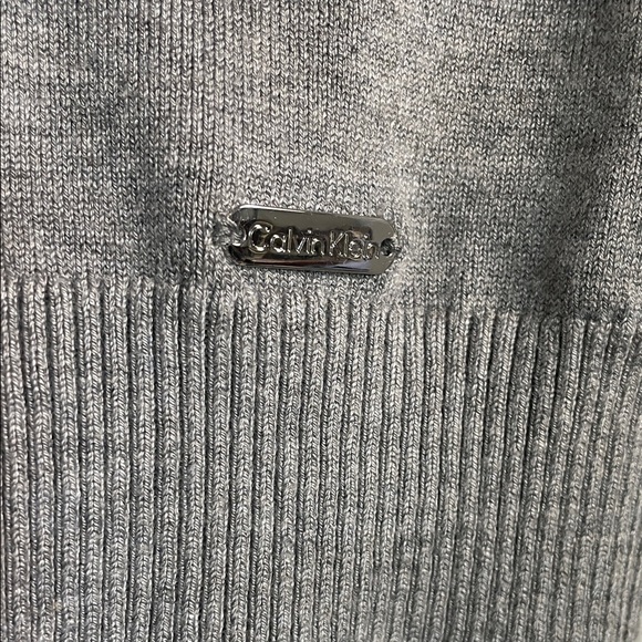 Calvin Klein Sweater Turtleneck Thin Rayon Nylon Casual Grey Gray Women's Small - Picture 6 of 11